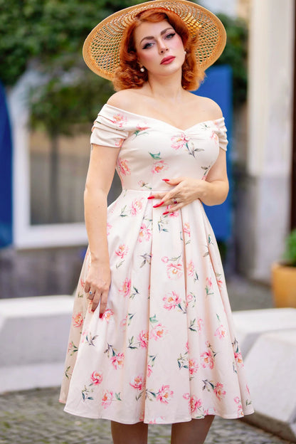 Pink Peony Dress - zartes Kleid mit Pfingstrosen