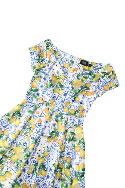 Bella Limone Zitronen-Kleid mit mediterranem Muster