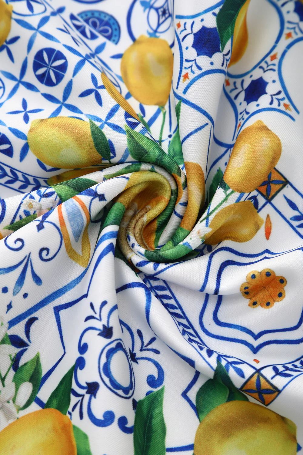 Bella Limone Zitronen-Kleid mit mediterranem Muster