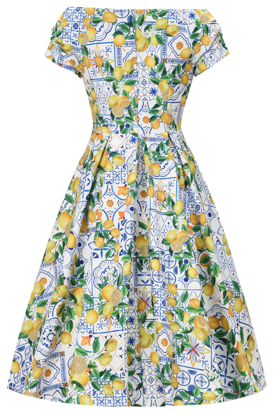 Bella Limone Zitronen-Kleid mit mediterranem Muster