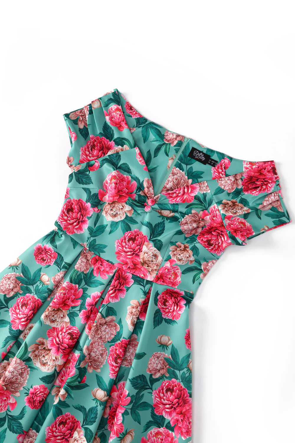 Kleid in mint mir rosa Blumemuster