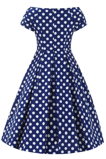 Lily Kleid in navy mit weißen Punkten