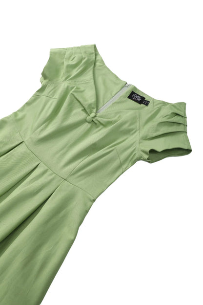 Lily Pistachio Off Shoulder Dress