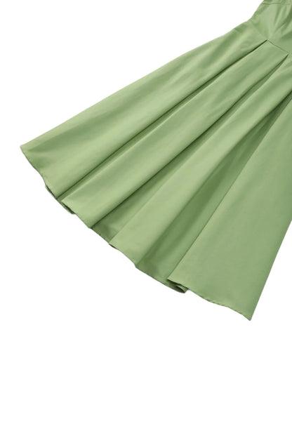 Lily Pistachio Off Shoulder Dress