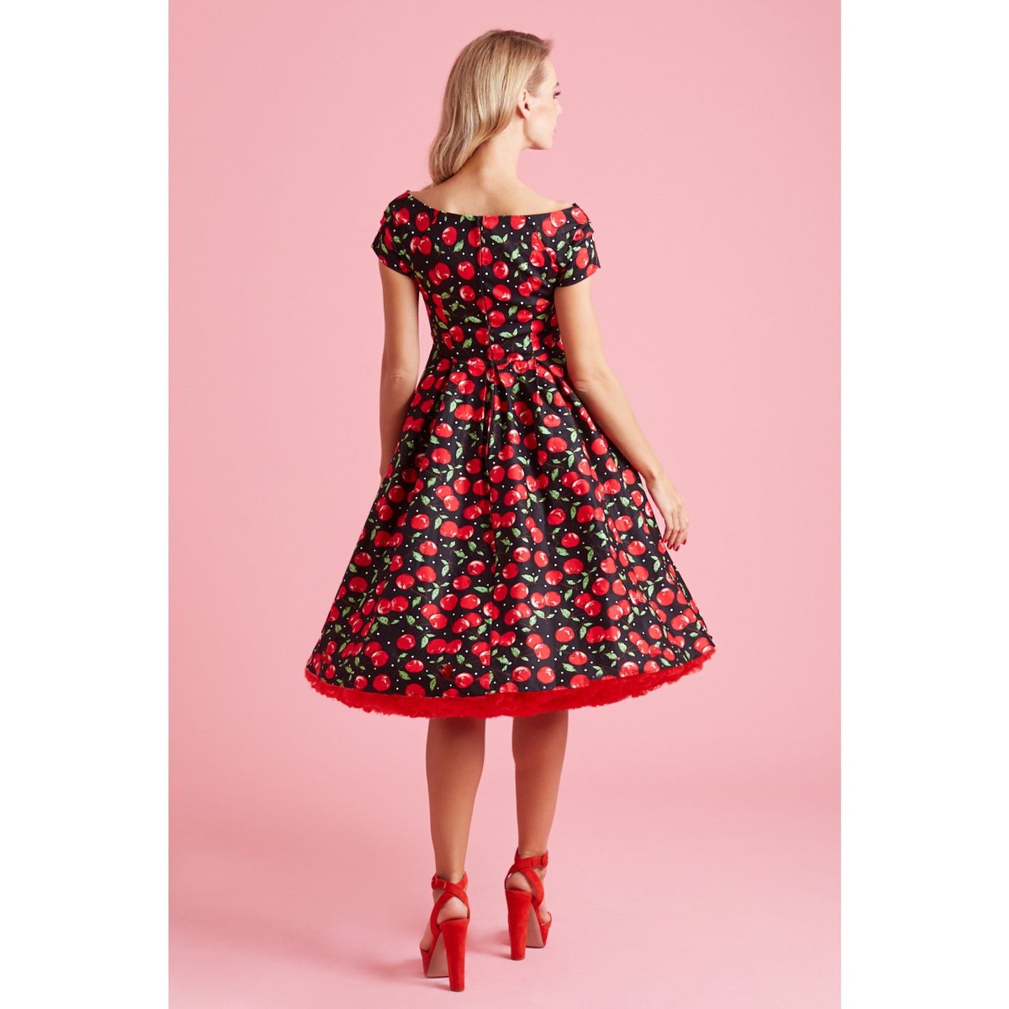 Lily Off Shoulder Cherry