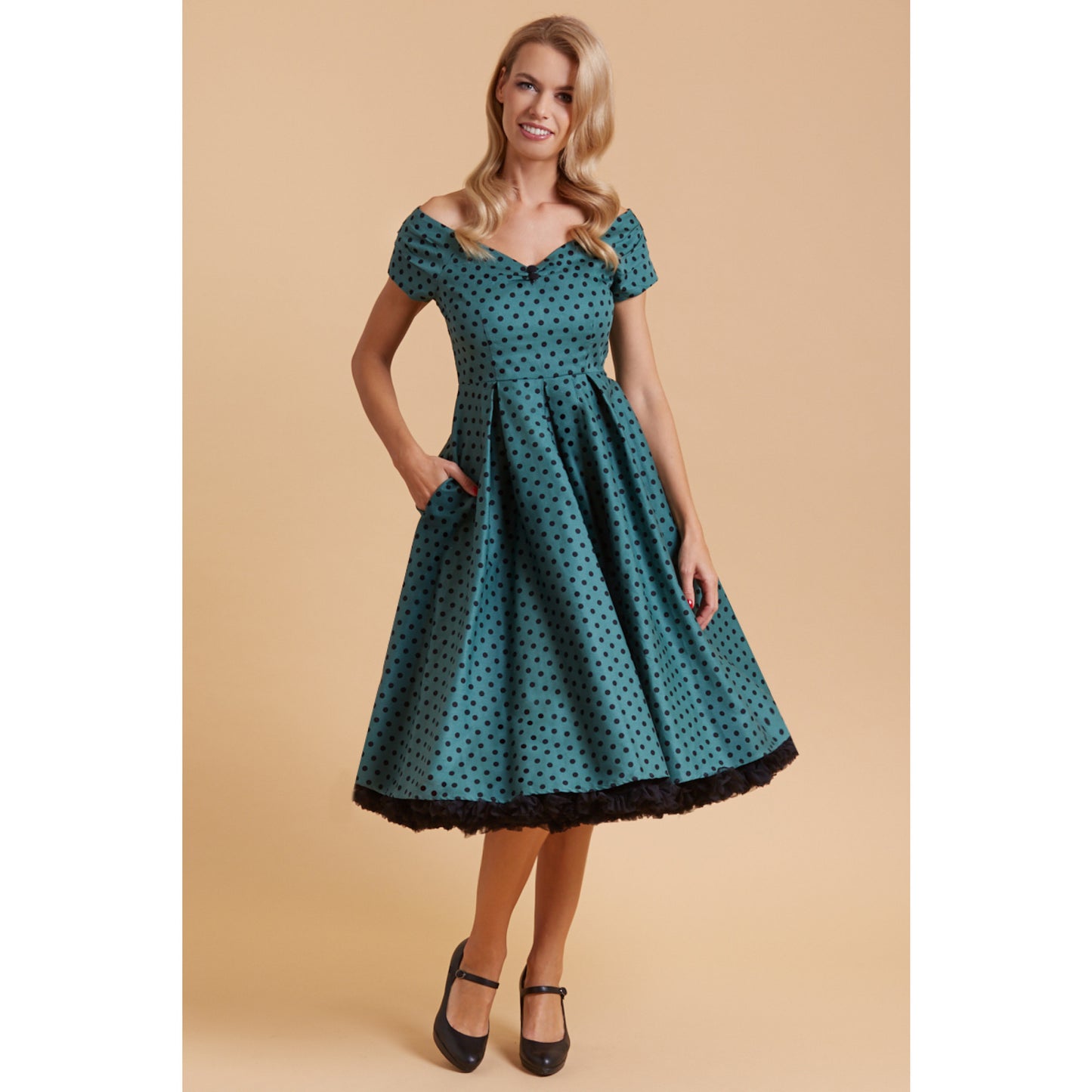 Olive Polka Lily Kleid