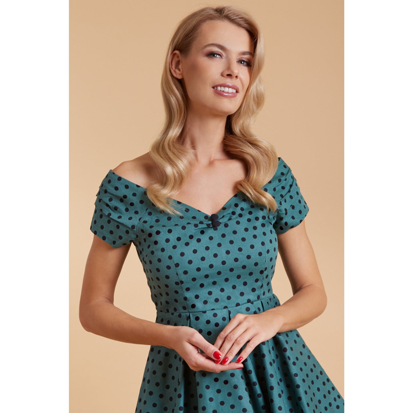 Olive Polka Lily Kleid