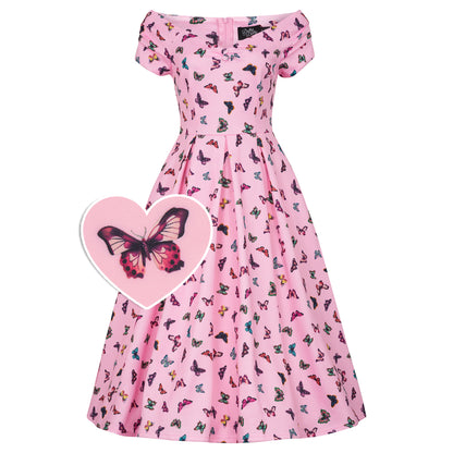 Pink Lily Butterfly Dress