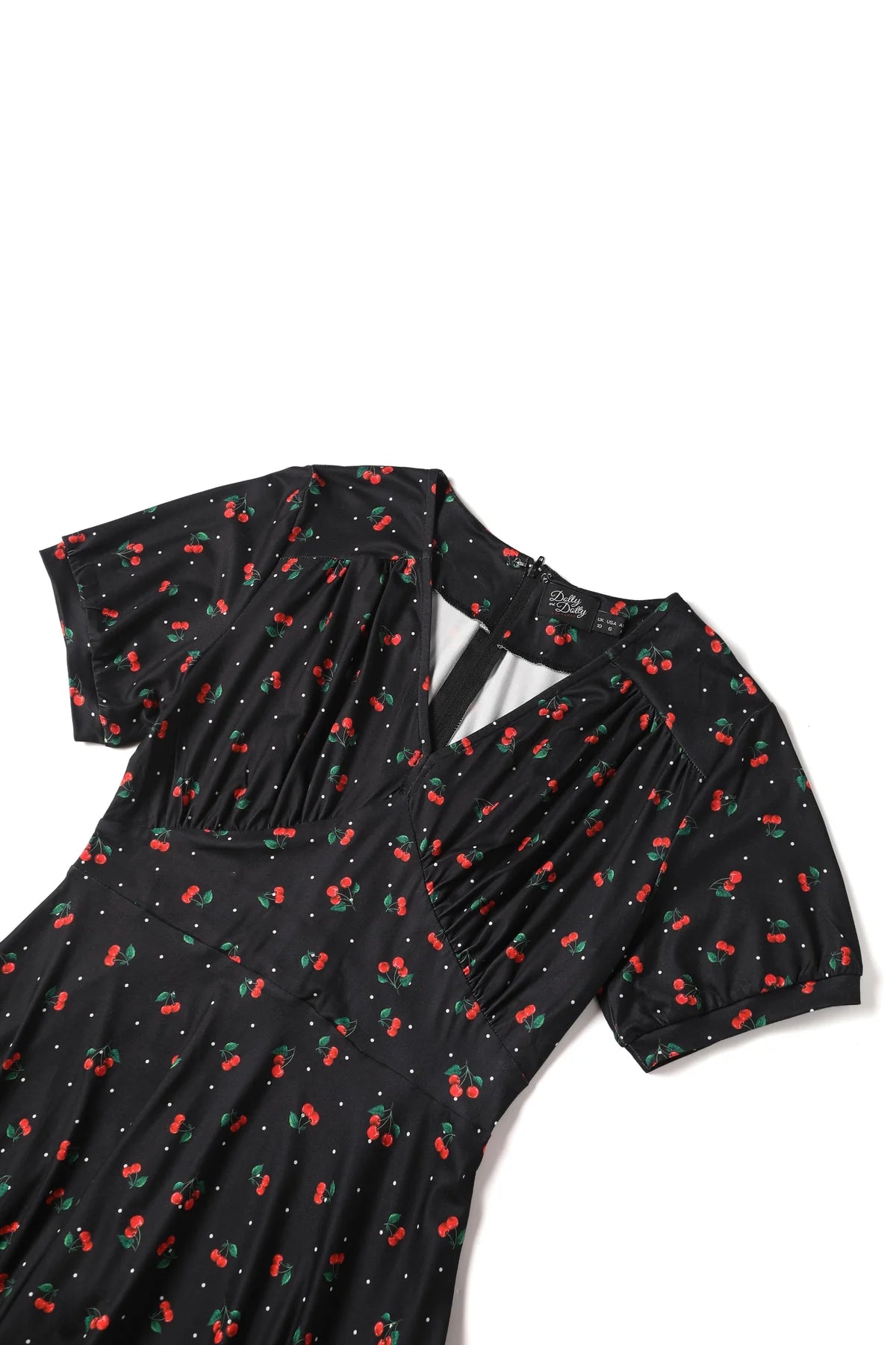 Black Cherry 40s Tea Dress - Kleid mit Kirschen