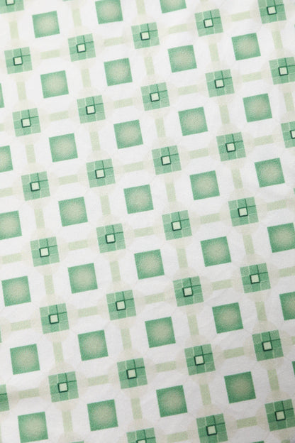 Light Green Geometric 40s Dress - Retro Kleid im 40er Look