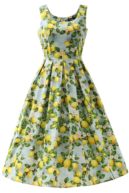 Blue Lemon Dress - Kleid mit Zitronen