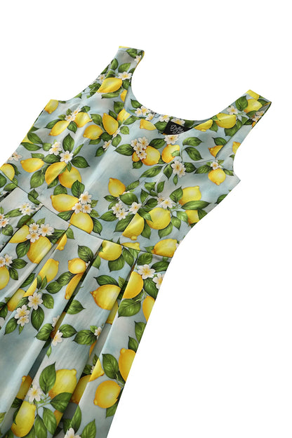 Blue Lemon Dress - Kleid mit Zitronen