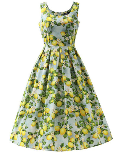 Blue Lemon Dress - Kleid mit Zitronen