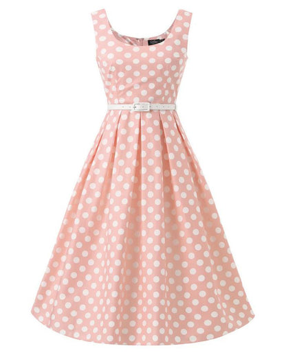 Ophelia Polka Dot Dress light pink