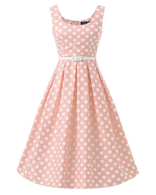 Ophelia Polka Dot Dress light pink