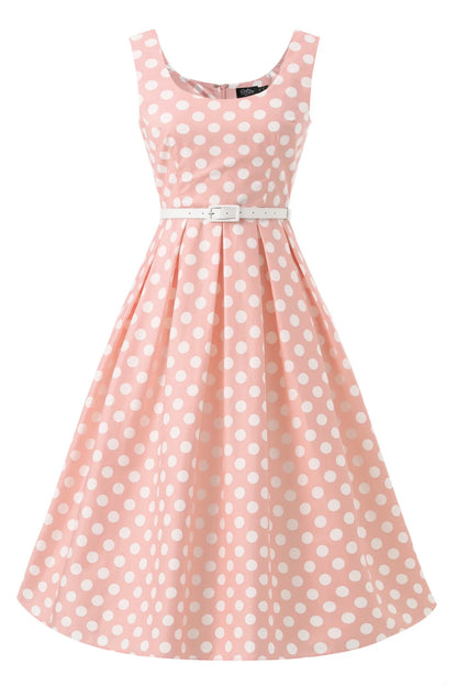 Ophelia Polka Dot Dress light pink