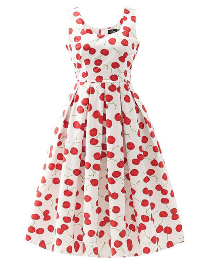 Red Cherry Ophelia Dress - Kirschenkleid in weiß