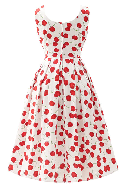 Red Cherry Ophelia Dress - Kirschenkleid in weiß
