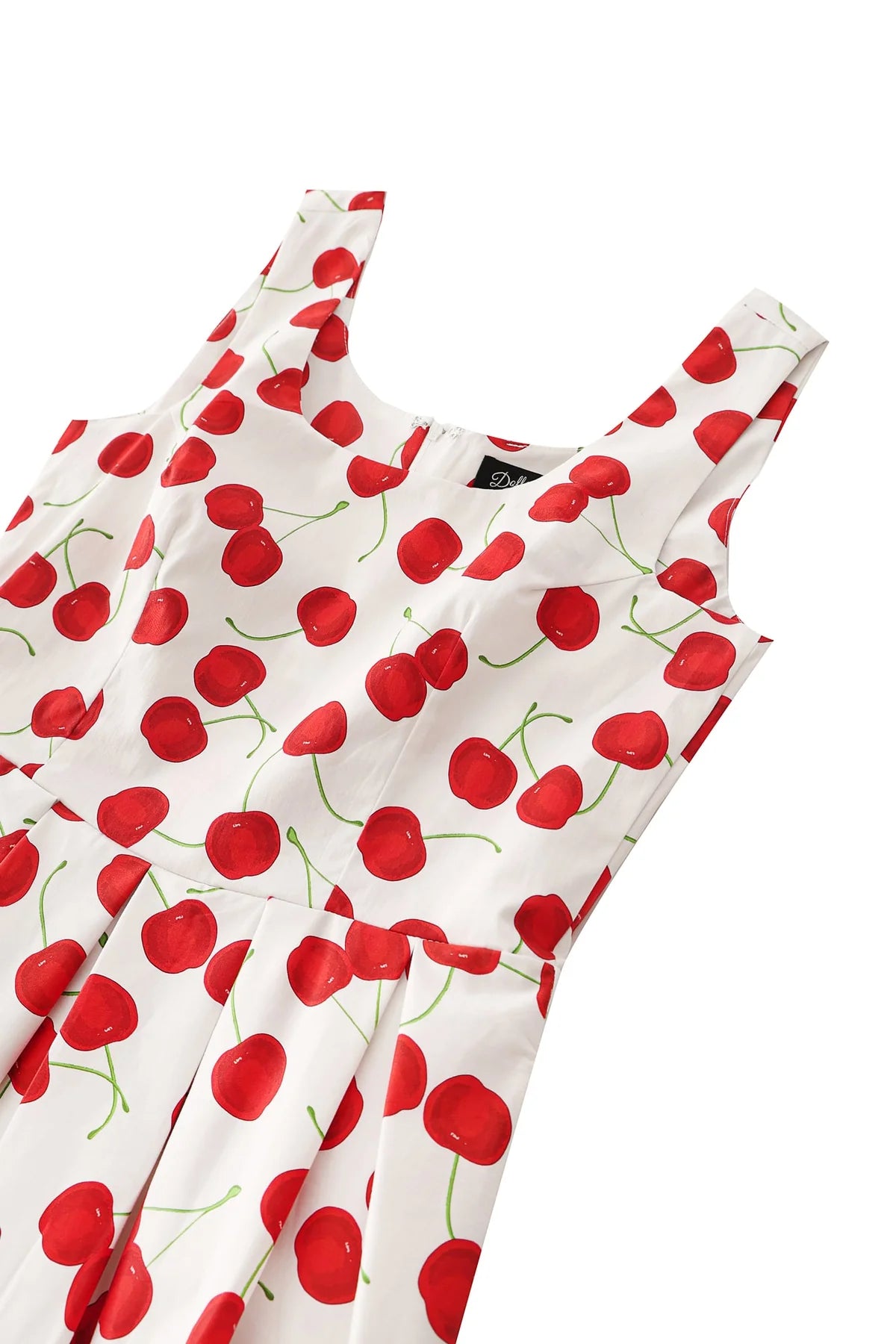 Red Cherry Ophelia Dress - Kirschenkleid in weiß