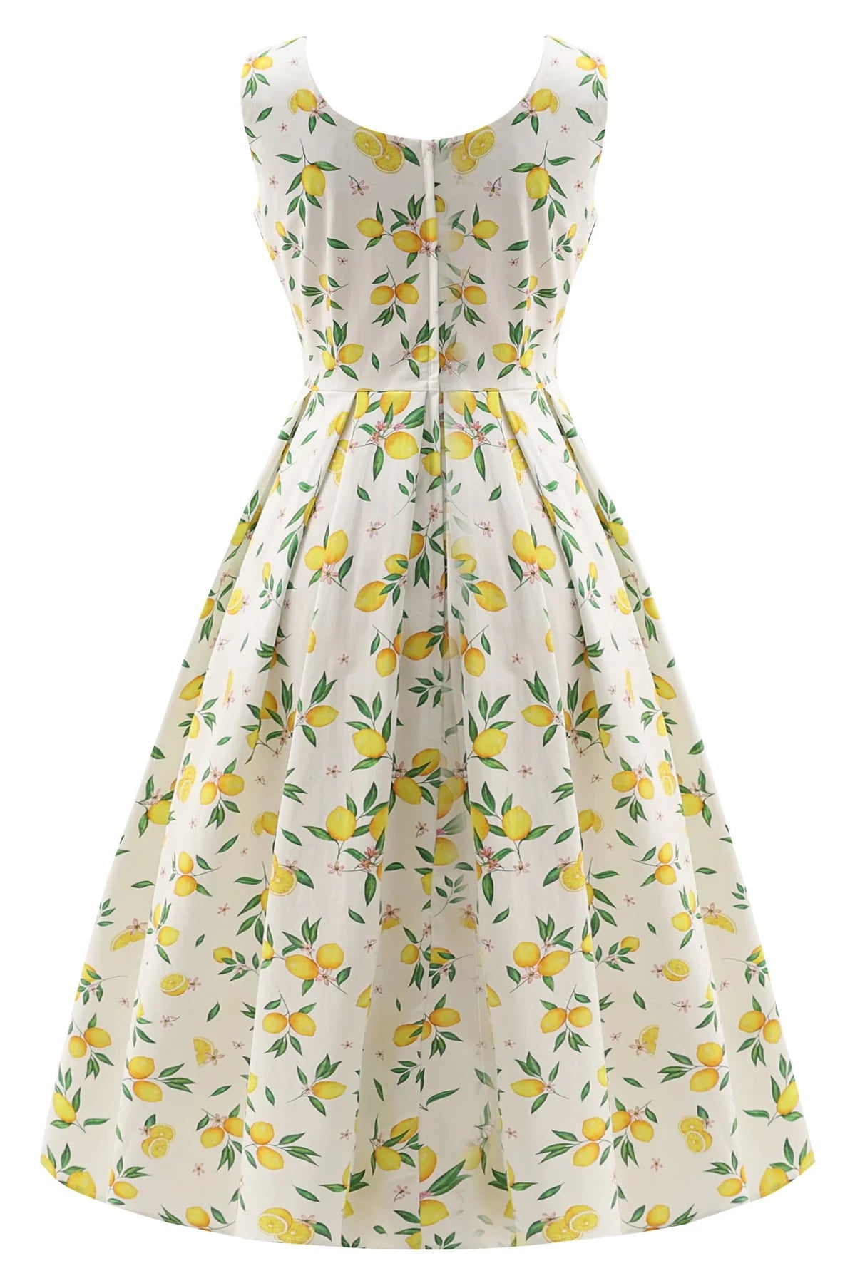 White Lemon Dress - Retro Kleid mit Zitronen