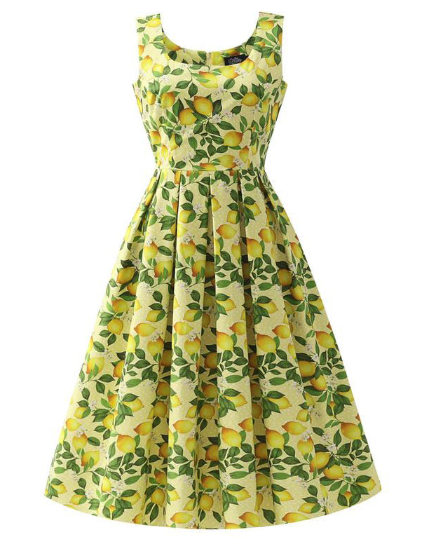 Yellow Lemon Dress - Kleid mit Zitronen