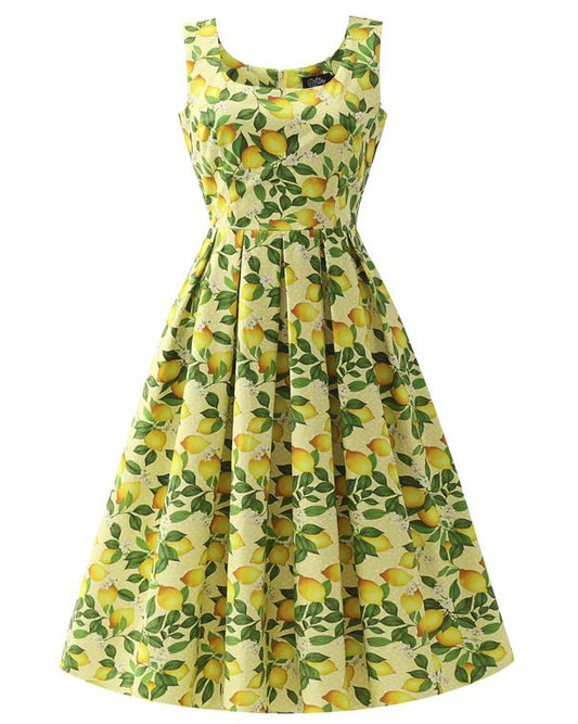 Yellow Lemon Dress - Kleid mit Zitronen