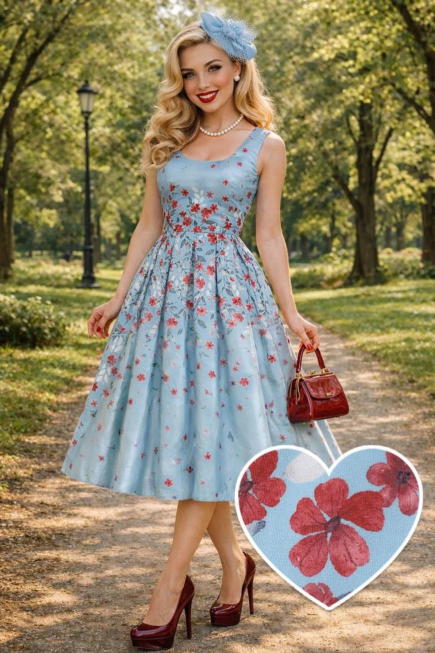 Blossom Amanda Dress - Midi Kleid mit zarten Blüten