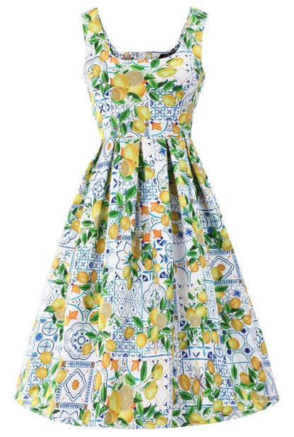 Lemon Dress Amanda - mediterranes Zitronen-Kleid