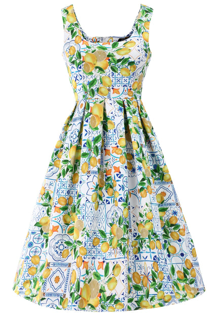 Lemon Dress Amanda - mediterranes Zitronen-Kleid