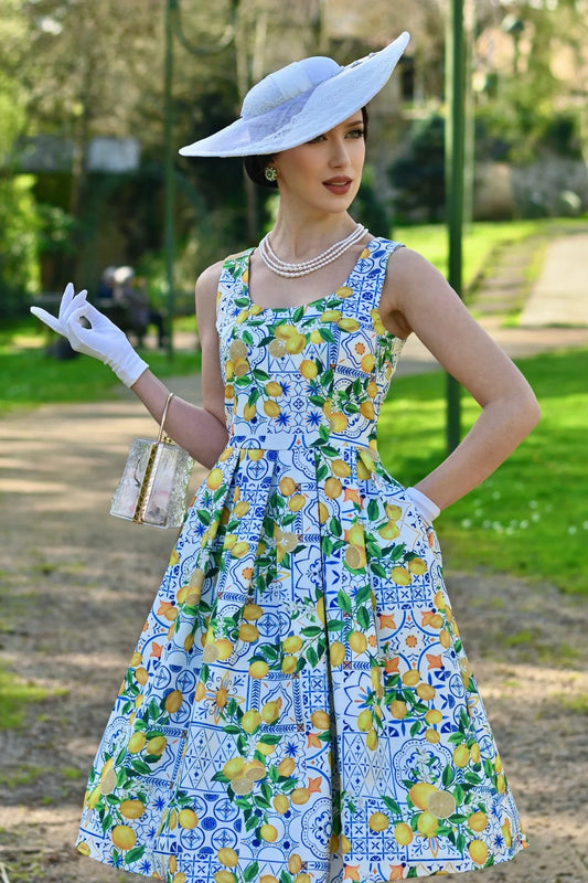 Lemon Dress Amanda - mediterranes Zitronen-Kleid