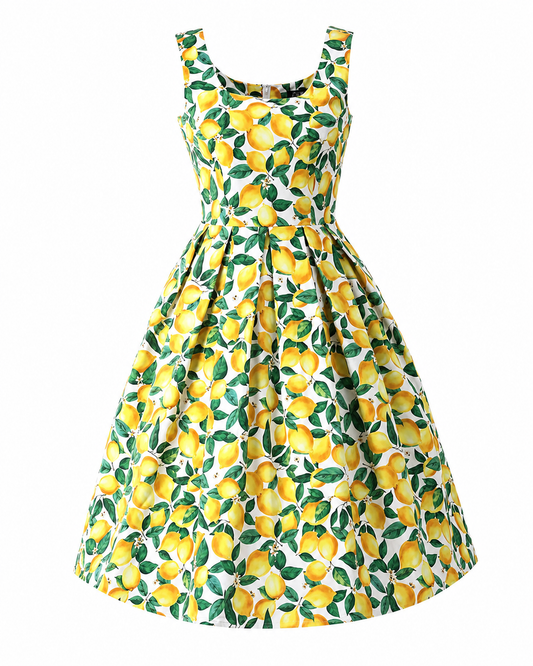 Zitronen-Kleid Amanda - Lemon Retroflair Sommerkleid