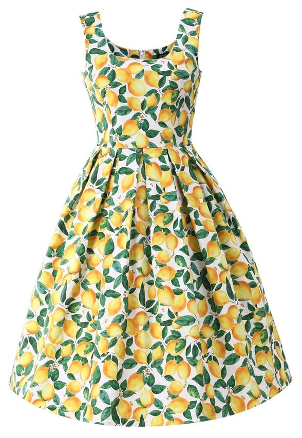 Zitronen-Kleid Amanda - Lemon Retroflair Sommerkleid