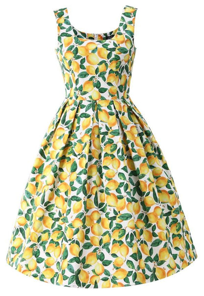 Zitronen-Kleid Amanda - Lemon Retroflair Sommerkleid