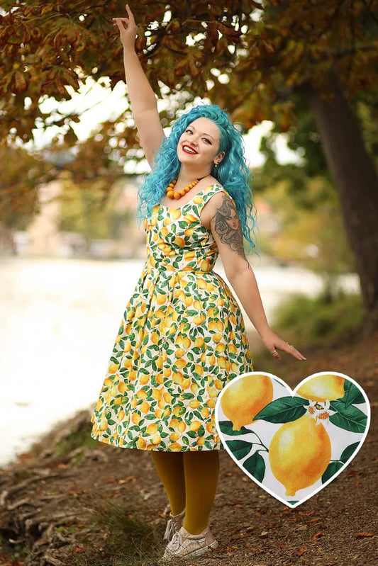 Zitronen-Kleid Amanda - Lemon Retroflair Sommerkleid