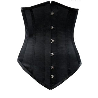 Erotex Extravagant Unterbrust Korsett Satin weiß und schwarz