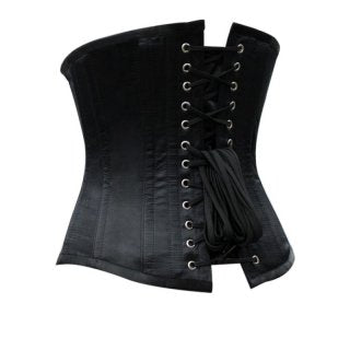 Erotex Extravagant Unterbrust Korsett Satin weiß und schwarz
