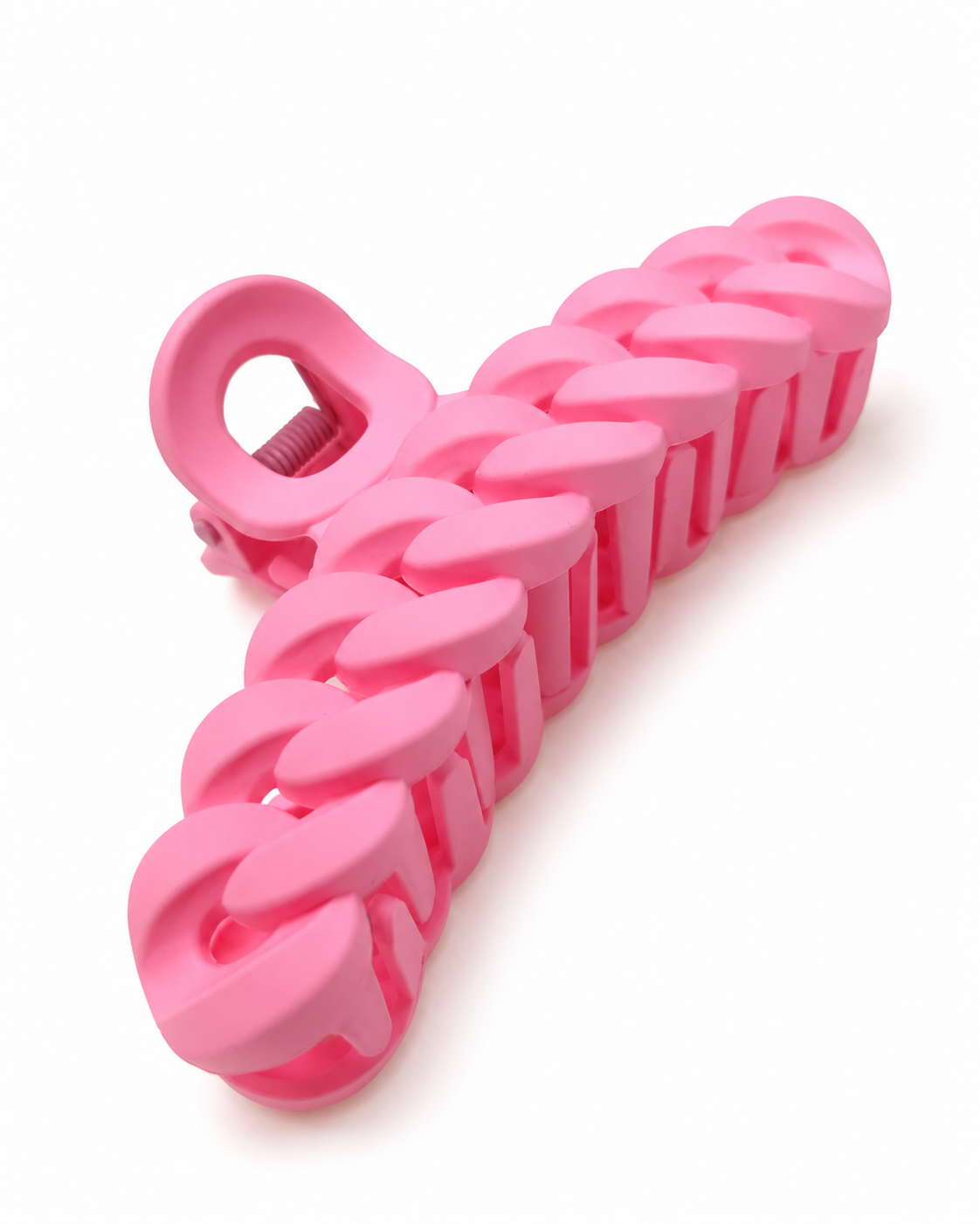 Haarklammer mit Flechtoptik in pink