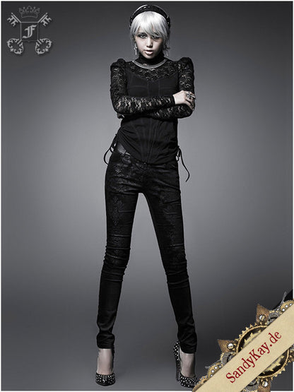 Black Damask Trousers