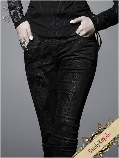 Black Damask Trousers