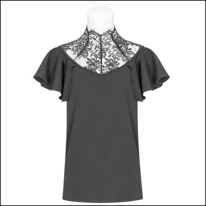 Black Blossom Victorian Top