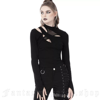 Dark City Longsleeve mit Netz