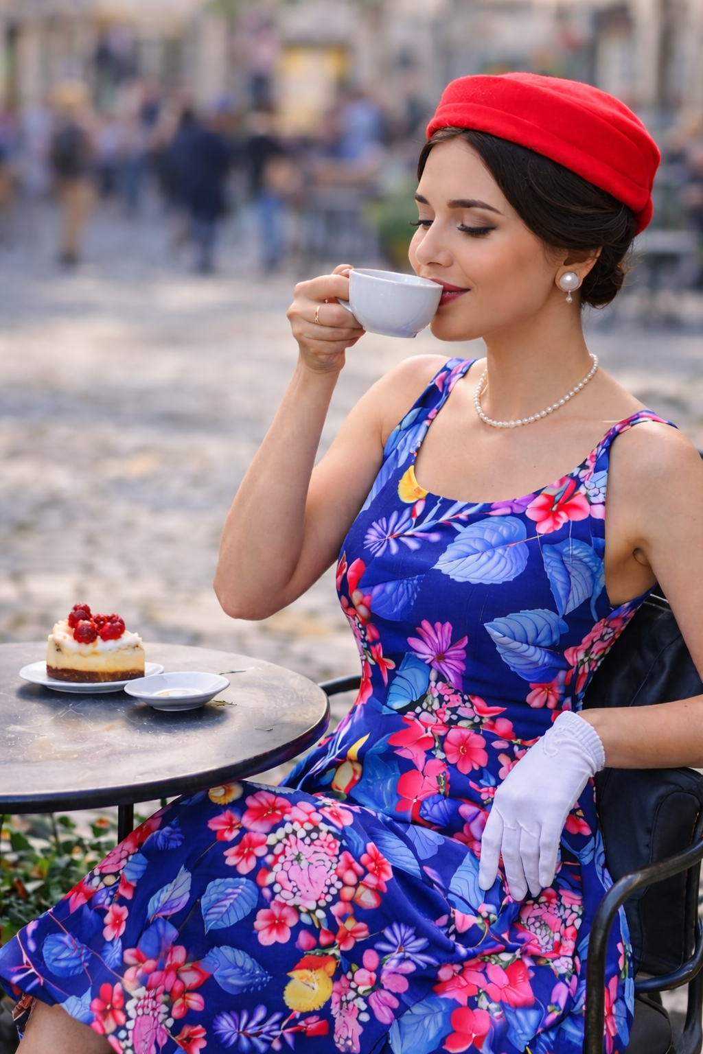 Midnight Summer Garden Dress - florales Kleid