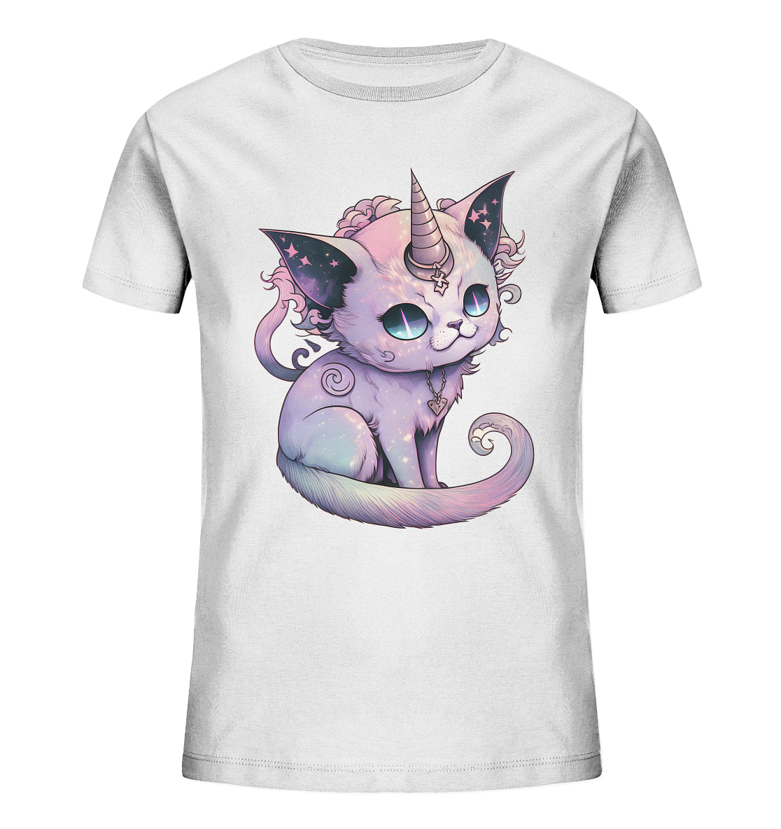 Demon Unicorn Cat - Kids Organic Shirt