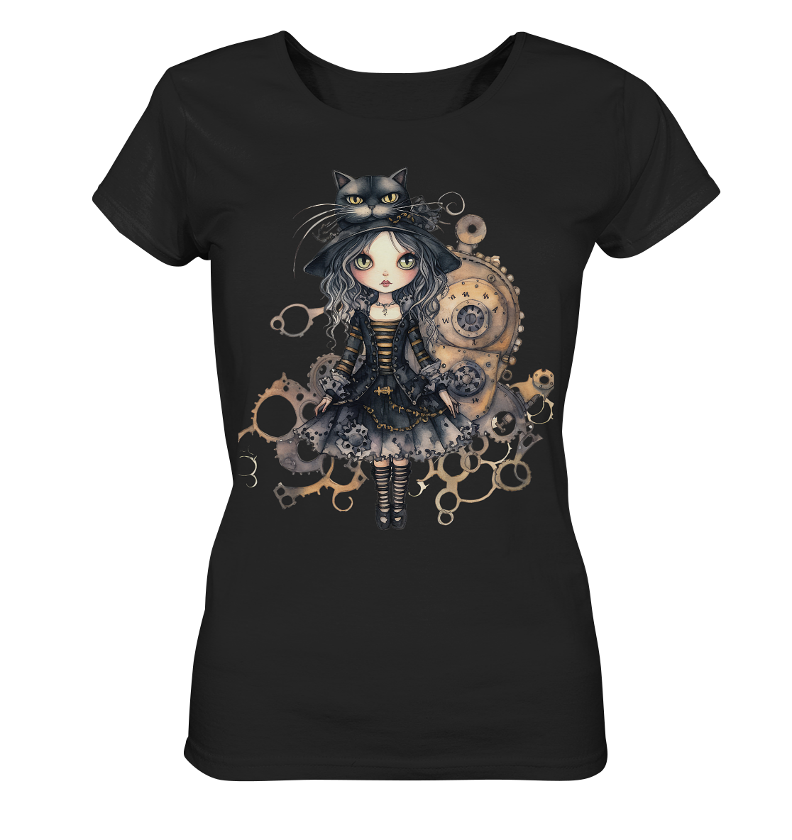 Steampunk Girl - Ladies Organic Shirt