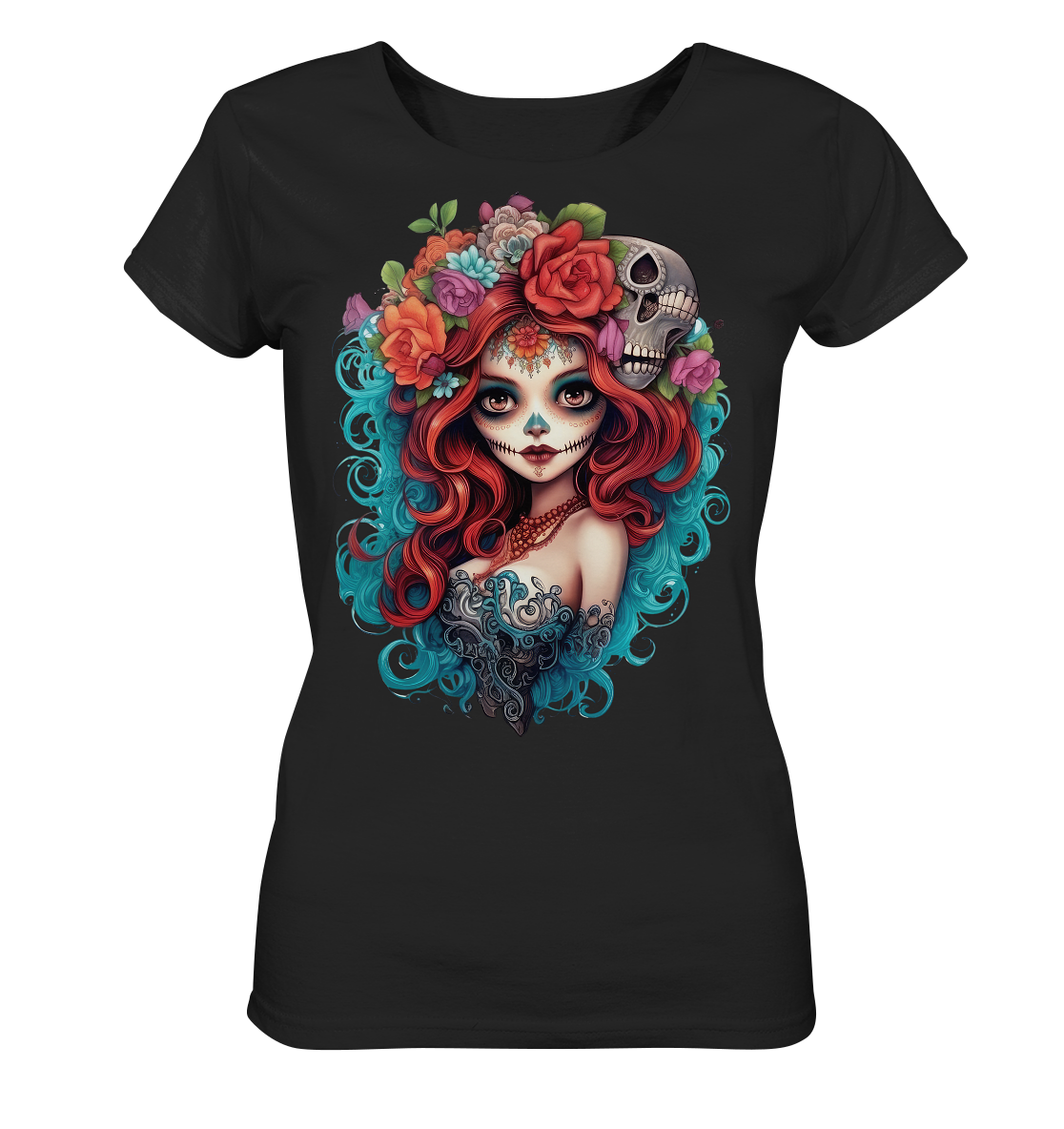 Dias de los Muertos Goth Lady - Ladies Organic Shirt