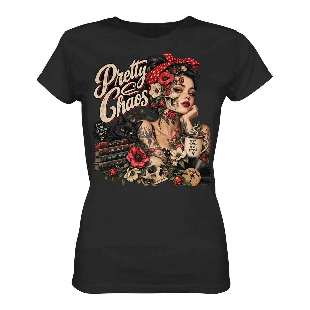 Pretty Chaos – Tattoo Rockabilly Ladies T-Shirt