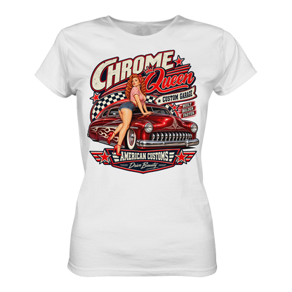 Chrome Queen – Retro Rockabilly Pin-up Ladies T-Shirt