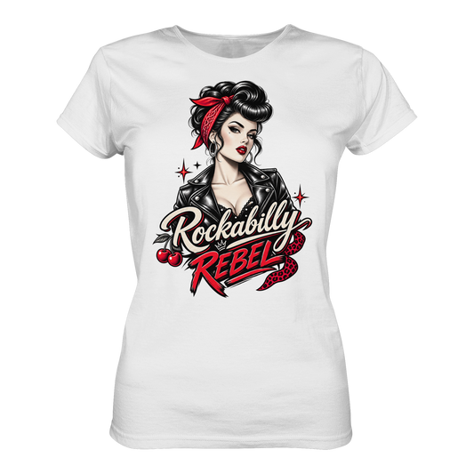 Rockabilly Rebel Cherry - Ladies T-Shirt