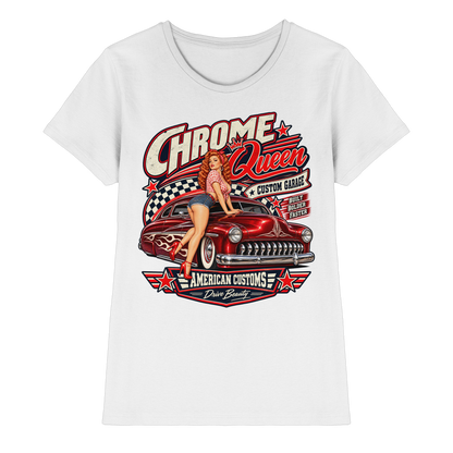 Chrome Queen – Retro Rockabilly Pin-up Ladies T-Shirt