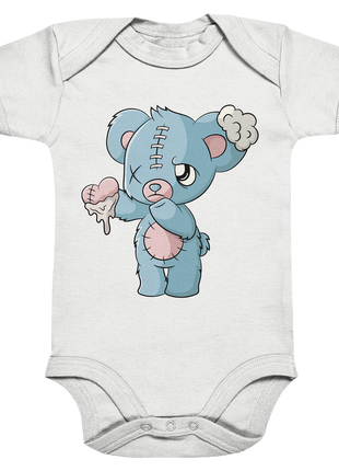 Kawaii Give you my Heart Teddy - Organic Baby Bodysuite